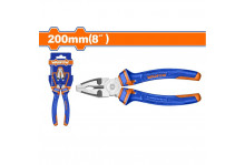 Плоскогубцы 200 мм комбинированные двухкомпонентные рукоятки, Wadfow