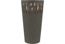 Горшок для цветов Ingreen Winds 40 л d-340 с дренажной вставкой 18,7 л антрацит 340х340х630 мм