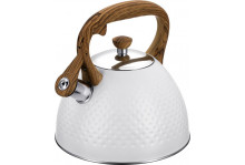 Чайник нержавеющая сталь 2,8 л со свистком белый ручка Soft-Touch индукция Linea Tea