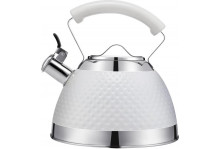Чайник нержавеющая сталь 3 л со свистком, белый, индукция, Linea Tea