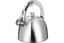Чайник нержавеющая сталь 3 л со свистком, глянцевый, ручка Soft-Touch, индукция, Linea Tea