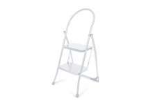 Лестница-стремянка с широкими ступенями, 2 ступени, белый, Ника