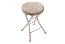 Табурет металлический каркас складной (круглое сиденье) ТБСК1-В/Л Латте, Ника