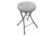 Табурет металлический каркас складной (круглое сиденье) ТБСК1-В/СР серый, Ника