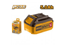 Аккумулятор литий-ионный (li-lon) 5,0Ач, зарядка 1 час, 20В, вес 0,67кг, Ingco