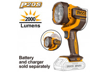 Фонарь Ingco Industrial CWLI2088 светодиодный аккумуляторный 22,55 Вт, 20 В, 2000 Лм, без аккумулятора и заряда