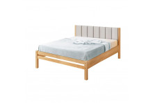 Кровать 1400х2000 Массив с мягкой спинкой, натуральный, Ocean 005, Боровичи