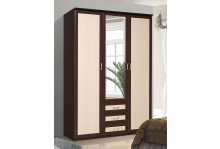 Шкаф 3-х дверный Соната-1 с ящиками анкор светлый кромка анкор темный лдсп Меридиан