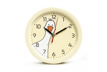 Будильник В4-055, диаметр 15 см, Гусь, корпус желтый, Рубин