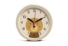 Будильник В4-056, диаметр 15 см, Медвежонок, корпус хаки, Рубин