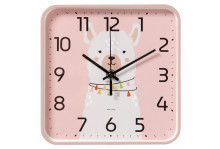 Часы настенные 1918-013 квадрат (19х19), Альпака, розовый, Рубин