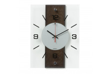 Часы настенные 2938-002 прямоугольные стеклянные с МДФ (29х37) Классика, Рубин