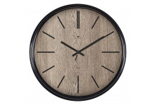 Часы настенные 2940-007 круглые, диаметр 29 см, Классика, черный, Рубин