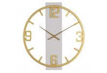 Часы настенные 3331-001 круглые, диаметр 30 см, Контур, металл + дерево, золото + серый, Рубин