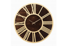 Часы настенные 4001-001 круглые, диаметр 40 см, открытая стрелка, Классика, темный, дерево, Рубин