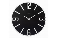 Часы настенные 4013-001 круглые диаметр 40 см, открытая стрелка, Моменты, черный + белый, металл, МДФ, Рубин