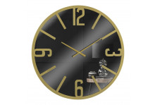 Часы настенные 5007-002 круглые, диаметр 50 см, открытая стрелка, Классика, золото + зеркало, металл, Рубин