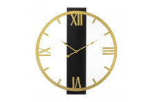 Часы настенные 5008-001 круглые, диаметр 50 см, открытая стрелка, Классика, золото + дерево, металл, Рубин