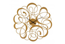 Часы настенные 5017-001 круглые, диаметр 50 см, открытая стрелка, Фрезия, золото, металл, Рубин