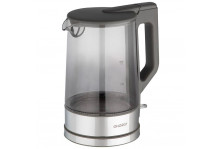 Чайник электрический 1.7 л 1850-2200 Вт, диск, стекло, внутренняя подсветка, металл, Energy