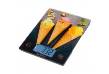 Весы кухонные 10 кг электронные, сенсорное управление, LCD дисплей, стекло, 20х15 см, Energy