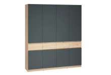 Прихожая Стоуби шкаф ШК-2000 дуб крафт золотой серый графит 2000х2300х510 лдсп Интерьер