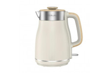 Чайник электрический 1.8 л 1800 Вт, диск, двойной корпус, сталь /пластик, крем, Rashel