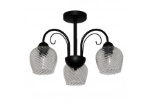 Люстра 3Л E27 макс 3х60 Вт НСБ 01-3х60-158 Берта 131 (плафон 8270) черный муар, Элетех