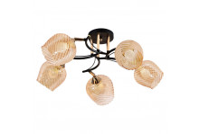 Люстра 5Л E27 макс 5х60 Вт НПБ 01-5х60-160 21305-2/5 (плафон 8271), черный, золотой, Элетех