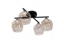 Люстра 4Л E27 макс 4х60 Вт НПБ 01-4х60-126 21271В-4/4 (плафон 8268), черный, Элетех