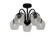 Люстра 5Л E27 макс 5х60 Вт НПБ 01-5х60-132 Берта 151 (плафон 8270) черный муар, Элетех