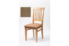 Стул полумягкий МДК-93.1 23С 696 орех массив береза рогожка коричневая Hazel, Ельская мебельная фабрика