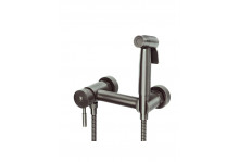 Смеситель гигиенический Melos встраиваемый, нержавеющая сталь, графит, Rush