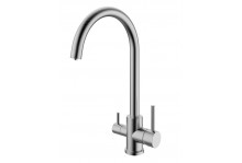 Смеситель кухня с фильтром, нержавеющая сталь, Rush