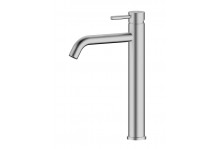 Смеситель умывальник Melos высокий, нержавеющая сталь, Rush