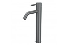 Смеситель умывальник Melos высокий, нержавеющая сталь, графит, Rush