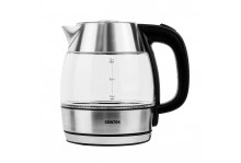 Чайник электрический 1.2л 1600 Вт, LED подсветка, диск, стекло, съемная крышка, Centek