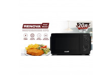 Печь СВЧ 20л 1100 Вт механическое управление, 6 режимов, таймер 30 минут, эмаль, черный, Renova