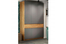 Шкаф ШК-34 3-х дверный 1500х2400х520 дуб сонома, белый, Феникс