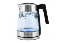 Чайник электрический 1.8 л, 2200 Вт, диск, стекло, LED подсветка, Galaxy Line