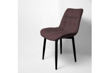 Стул Бостон на черном металлическом каркасе, велюр Velutto 36 какао, ВВ мебель