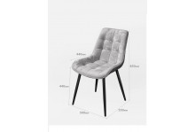 Стул Бостон на черном металлическом каркасе велюр Краш 05 кашемир, ВВ мебель