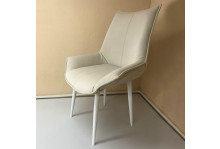 Стул Лофт на белом металлическом каркасе, велюр Томми 02 беж, ВВ мебель