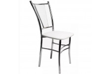 Стул Марсель на металлическом каркасе, сиденье Блисс кожзам, белый, ВВ мебель