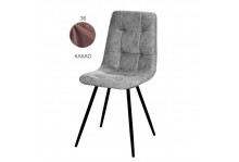 Стул Фред на черном металлическом каркасе, велюр Velutto 36 какао, ВВ мебель