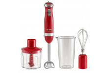 Блендер погружной 1000 Вт, 4 предмета, 2 скорости, турбо, чаша 0,5 л, стакан 0,7 л, 3 насадки, металлическая нога, ножи нержавеющая сталь, Delta