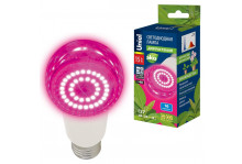 Лампа светодиодная для растений 15W LED-A60-15W/SPSB/E27/CL PLP30WH форма А прозрачная пластик, Uniel