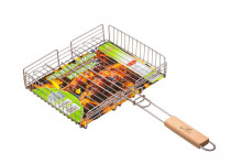 Решетка для барбекю глубокая 38х26 нержавеющая сталь (2,5*4,0 мм), Метиз