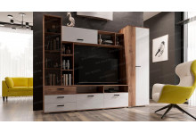 Стенка Крокус делано белый гладкий Эра