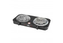 Плитка электрическая настольная 2 конфорки, 2500 Вт, ТЭН, черная, Добрыня